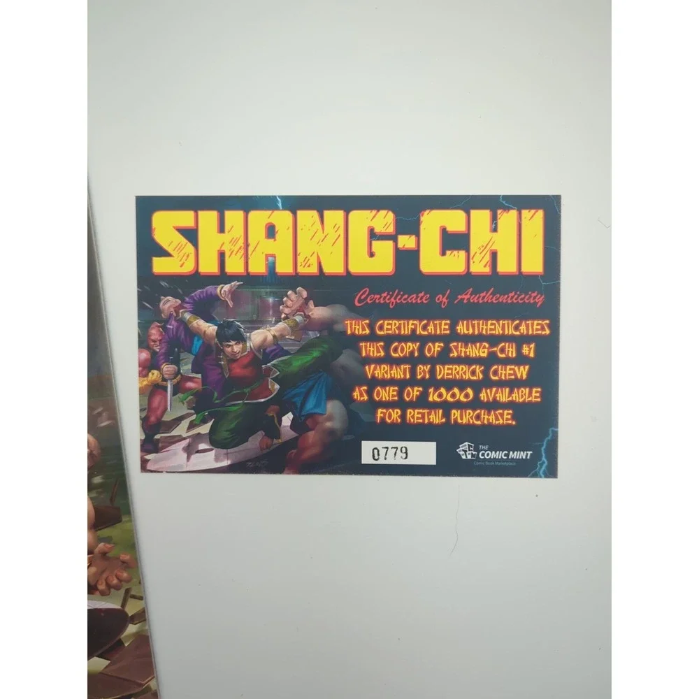 Shang-Chi #1‎ Derrick Chew Variant COA #779/1000 The Comic Mint Exclusive NM